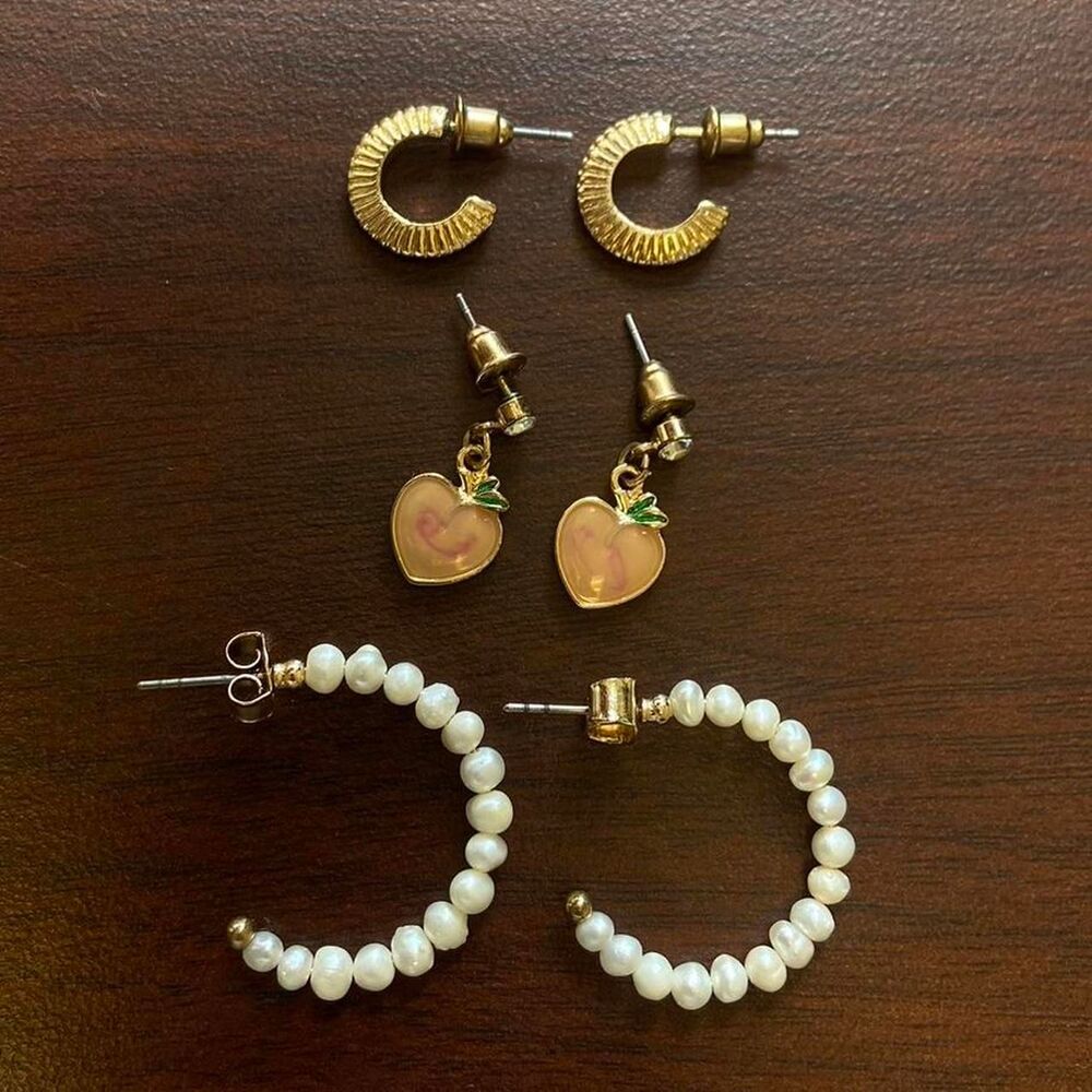 Three Pairs of Earrings